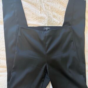 Theory Classic Satin Black Pants with side zip Size 4